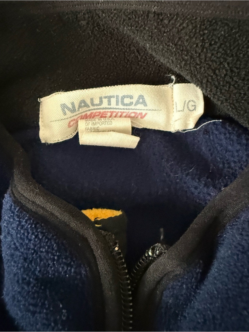 Nautica Navy Fleece Jacket with Black Trim